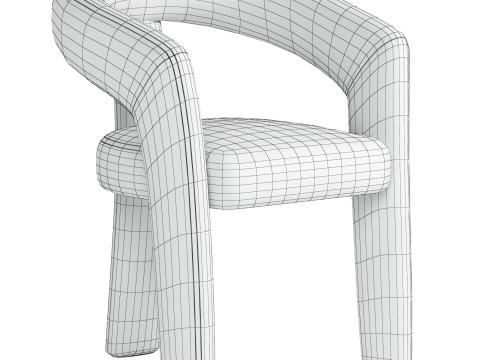 Bellamy Carver Dining Chair 3D Model