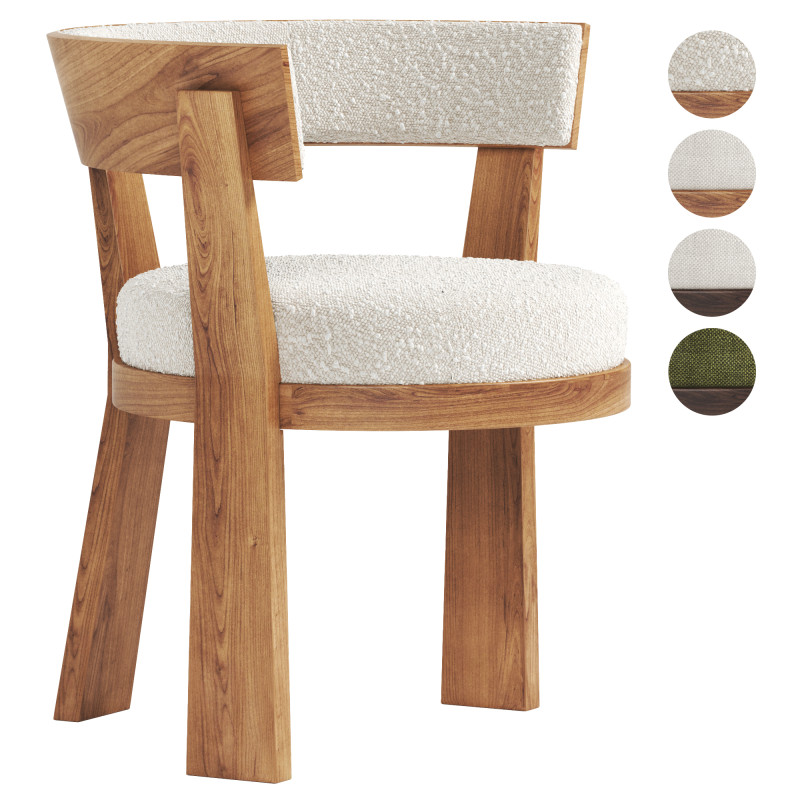 Blaze Dining Chair 3D Model .c4d .max .obj .3ds .fbx .stl .blend