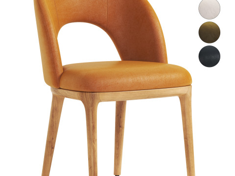 Boerum Leather Dining Chair 3D Model