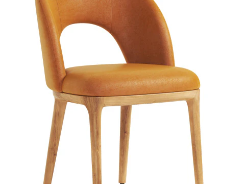Boerum Leather Dining Chair 3D Model