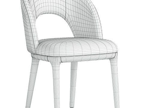 Boerum Leather Dining Chair 3D मॉडल