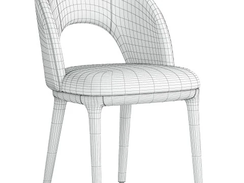 Boerum Leather Dining Chair 3D Model