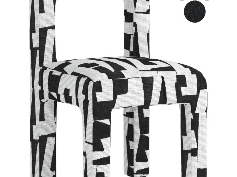 Hazel Boucle Dining chair 3D 模型