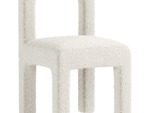 Hazel Boucle Dining chair 3D Model