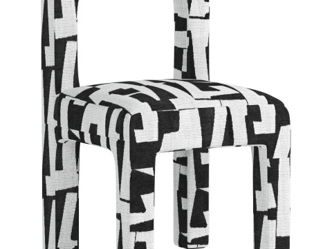 Hazel Boucle Dining chair 3D Model