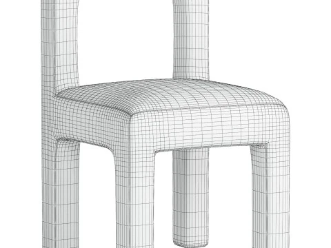 Hazel Boucle Dining chair 3D Model