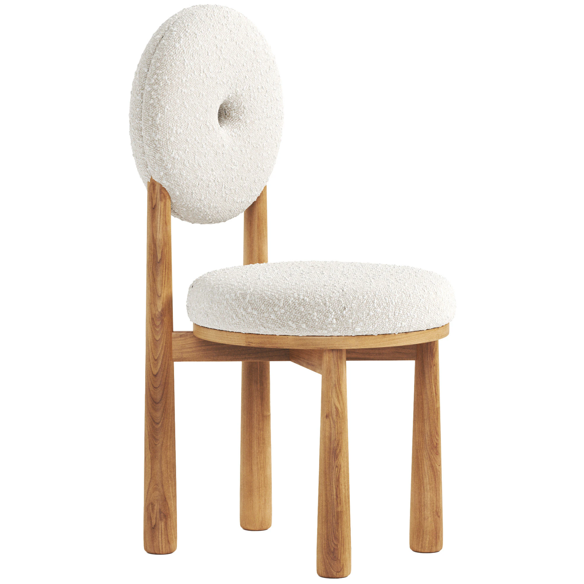 Japandi Modern Dining Chair 3D Model .c4d .max .obj .3ds .fbx .stl .blend 