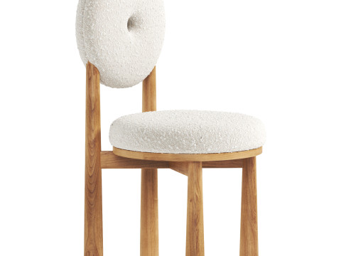 Japandi Modern Dining Chair 3D 模型