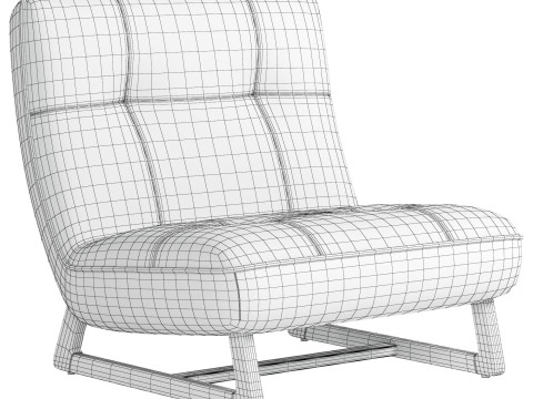 Ribs armchair 3D Model