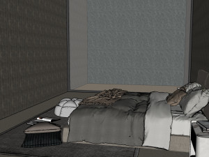 Modern Bedroom 3D Modell