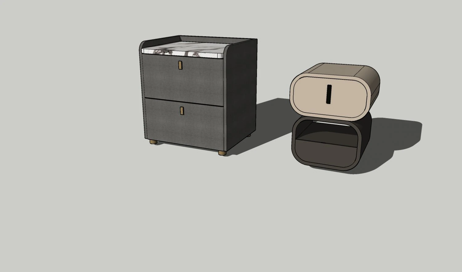 Modern Bedside Tables 3D Model .c4d .max .obj .3ds .fbx .stl .blend