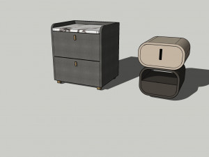 Modern Bedside Tables 3D Модель