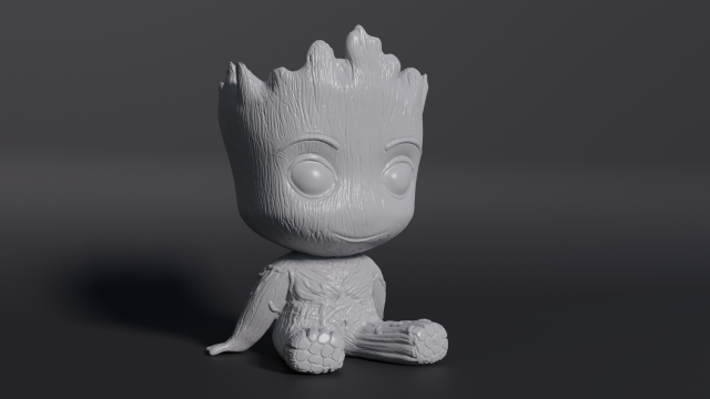 Baby Groot-pot 3D print model 3D-Druckmodell .c4d .max .obj .3ds .fbx .stl .blend 