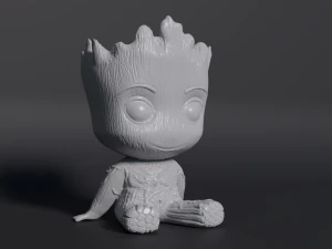 बेबी ग्रूट-पॉट 3डी प्रिंट मॉडल 3D प्रिंट मॉडल