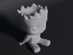 Baby Groot-pot 3D print model 3D-Druckmodell