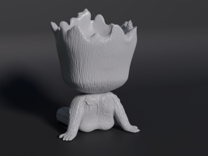 Baby Groot-pot 3D print model 3D-Druckmodell