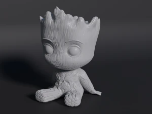 Baby Groot-pot 3D print model 3D Print Model