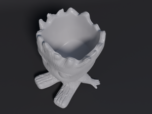 Baby Groot-pot 3D print model 3D-Druckmodell