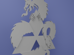 Custom Car Dragon Logo for 3D print Modelo de Impressão 3D