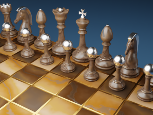 Chess with chessboard for print 3D Baskı Modeli