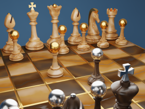 Chess with chessboard for print 3D Baskı Modeli