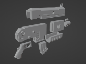 The Bolter of Space Marine for 3D print Model Cetak 3D