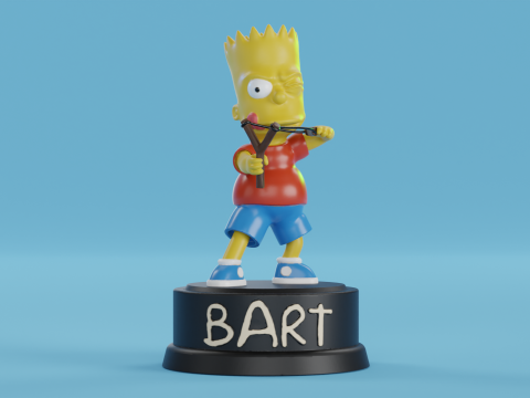 Bart Simpson with slingshot Modelo de impresión 3D