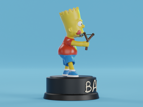 Bart Simpson with slingshot Modelo de impresión 3D