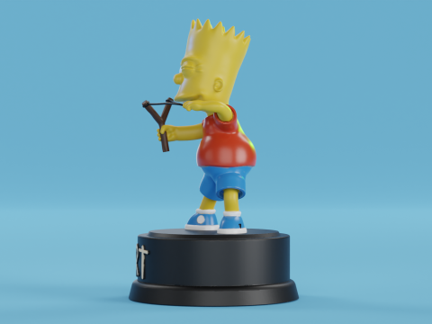 Bart Simpson with slingshot Modelo de impresión 3D