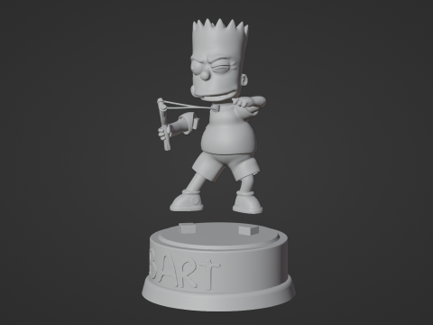 Bart Simpson with slingshot Modelo de impresión 3D