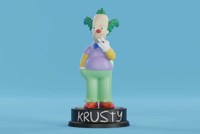 Krusty the Clown Modelo de impresión 3D .c4d .max .obj .3ds .fbx .stl .blend 