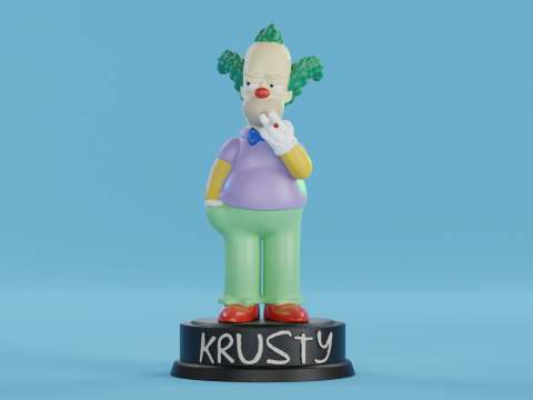 Krusty the Clown 3Dプリントモデル