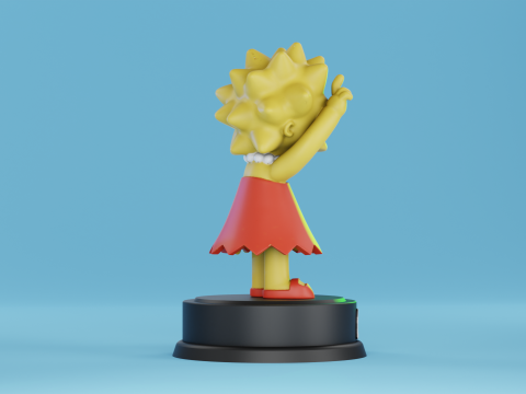 Lisa Simpson Loser Pose 3D Print Model