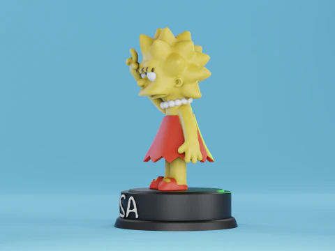 Lisa Simpson Loser Pose 3D Print Model