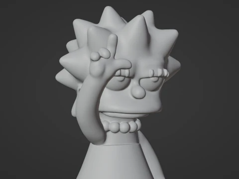 Lisa Simpson Loser Pose 3D Print Model