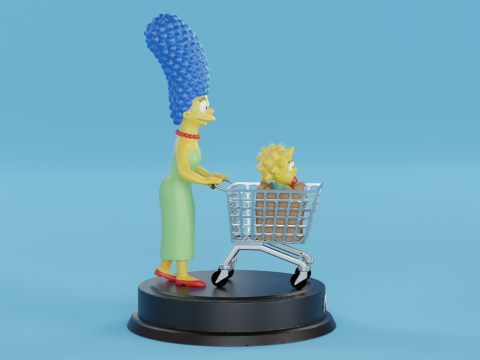 Marge and Maggie Simpson Modelo de Impressão 3D