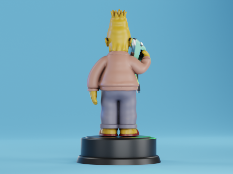 Abe Simpson with an Iron Phone 3D Baskı Modeli