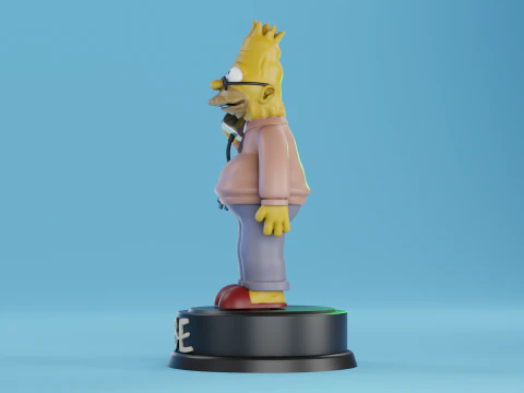Abe Simpson with an Iron Phone 3D Print Model