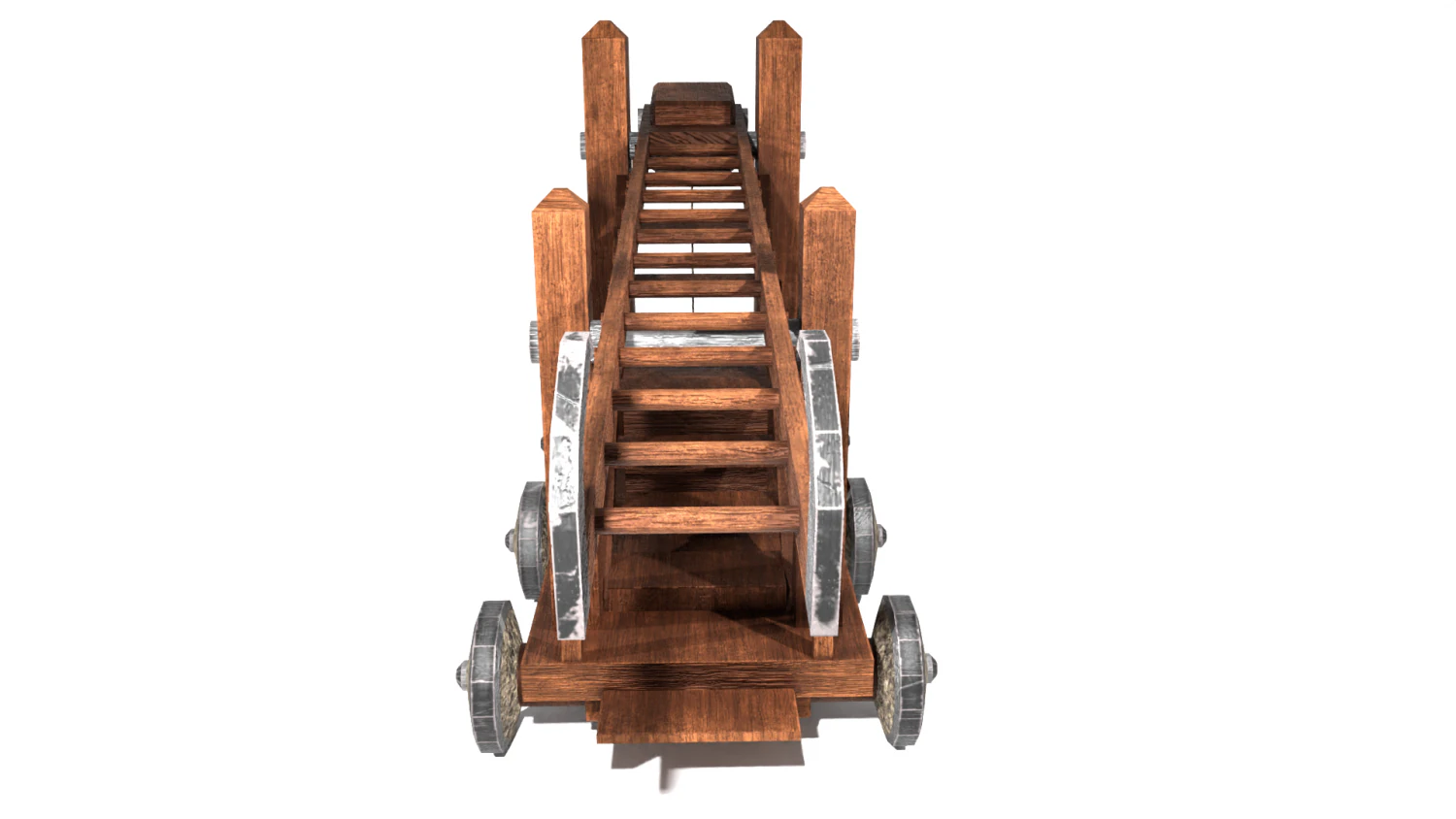 Medieval Siege Ladder - High Detail 3D Model .c4d .max .obj .3ds .fbx .stl .blend 