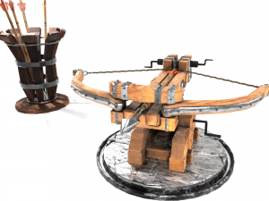 Low Poly Balista with Arrow Holder - 2K Textured 3D Model