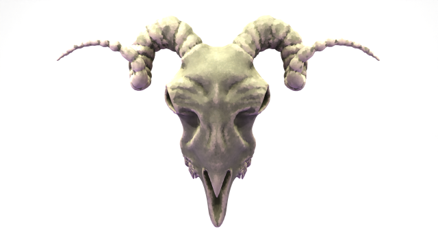 Ram Skull 3D Model .c4d .max .obj .3ds .fbx .stl .blend 