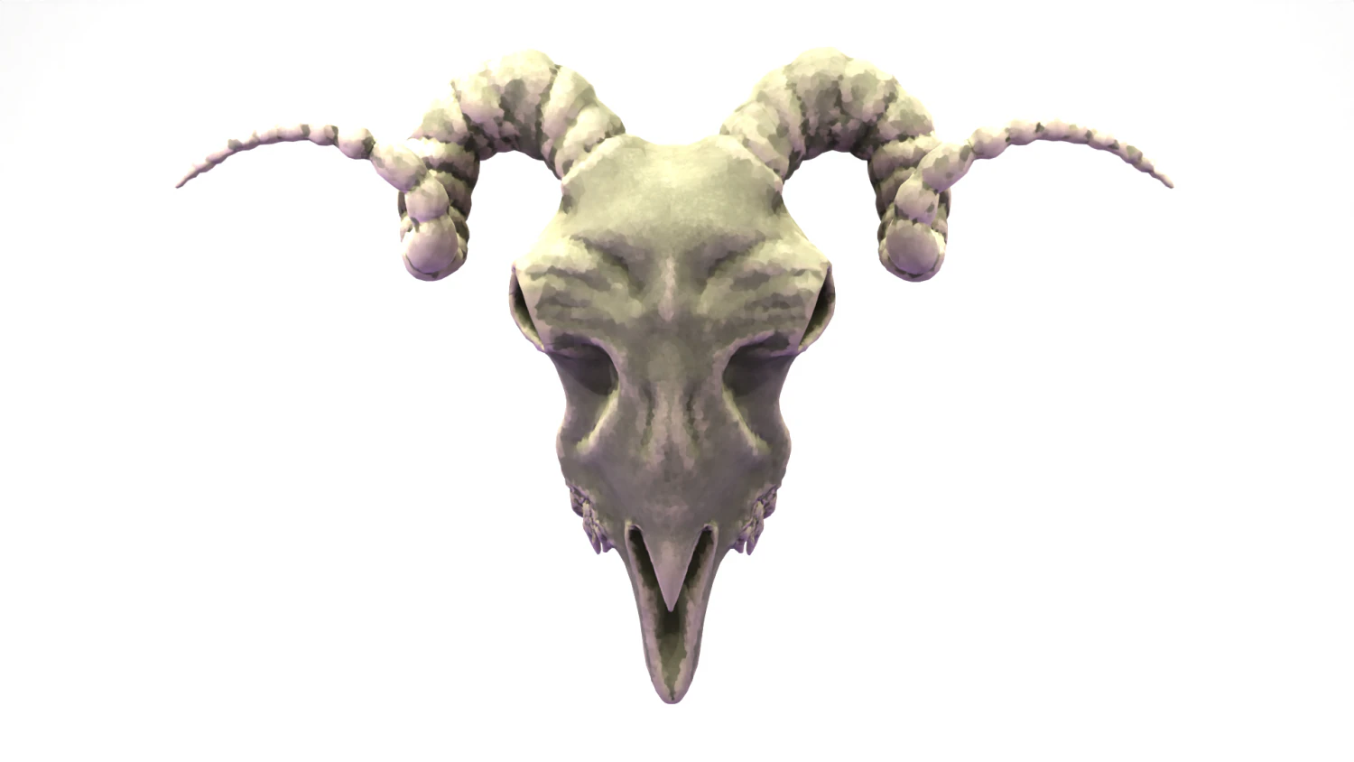 Ram Skull 3D Model .c4d .max .obj .3ds .fbx .stl .blend 