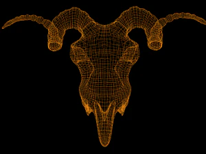 Ram Skull 3D Model