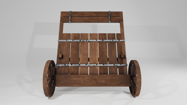 Medieval Shield for Archers - Low Poly 3D Модель .c4d .max .obj .3ds .fbx .stl .blend 