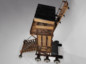 Low Poly Siege Tower with 4K Textures 3D Model