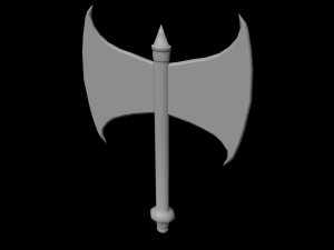 Medieval Double-Edged Axe 3D Model