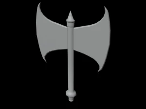 Medieval Double-Edged Axe 3D Model