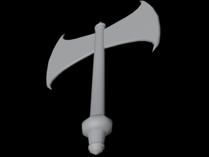 Medieval Double-Edged Axe 3D Model