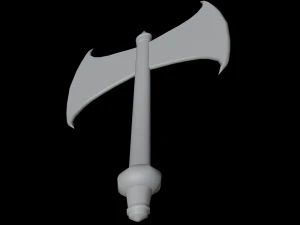 Medieval Double-Edged Axe 3D Model