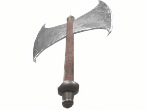 Medieval Double-Edged Axe 3D Model